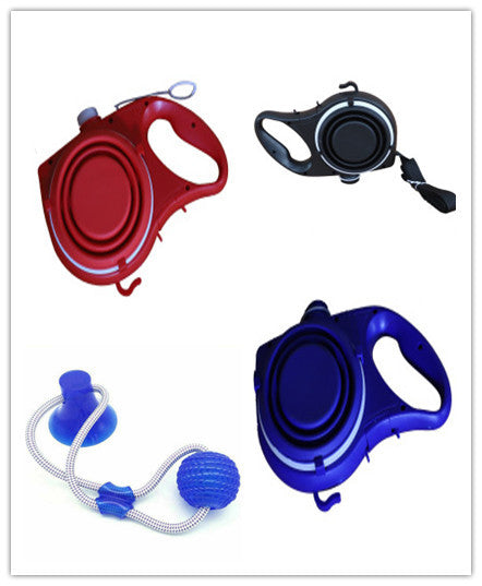 HydraLead – 3-in-1 Dog Leash with Integrated Food & Water Bowls