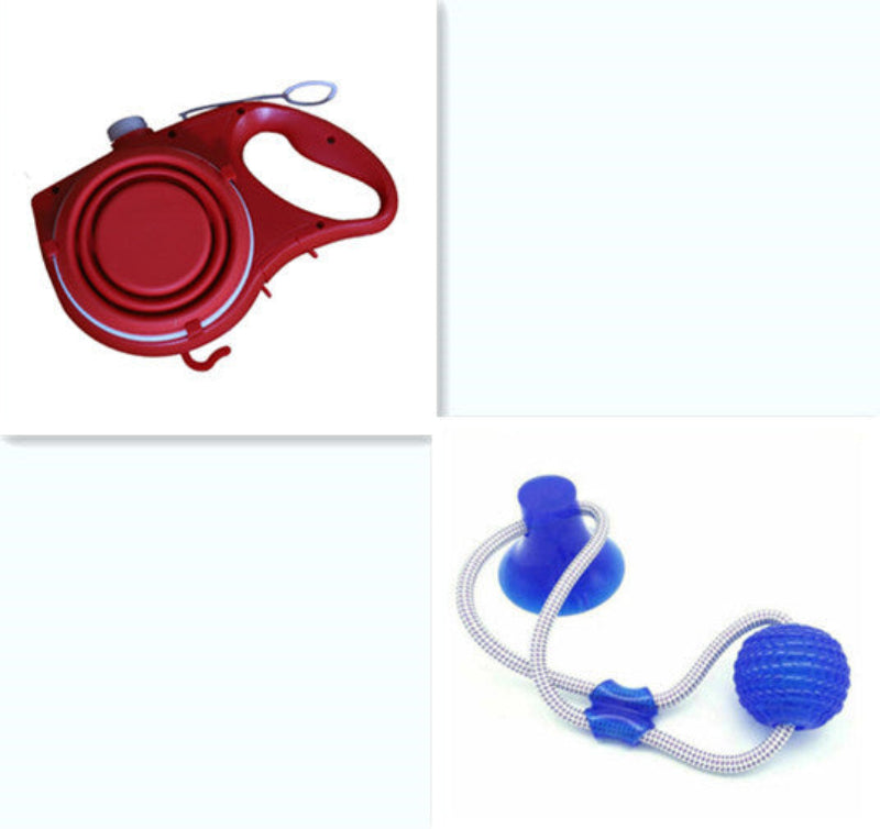 HydraLead – 3-in-1 Dog Leash with Integrated Food & Water Bowls