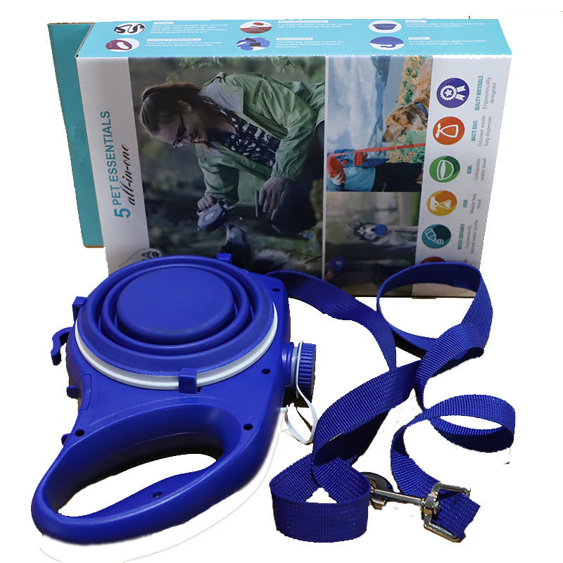 HydraLead – 3-in-1 Dog Leash with Integrated Food & Water Bowls