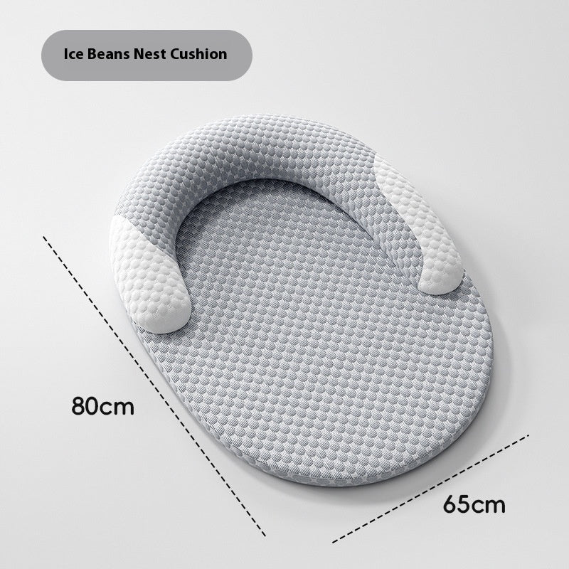 ChillNest – Cooling Pet Bed with Ice Bean Comfort