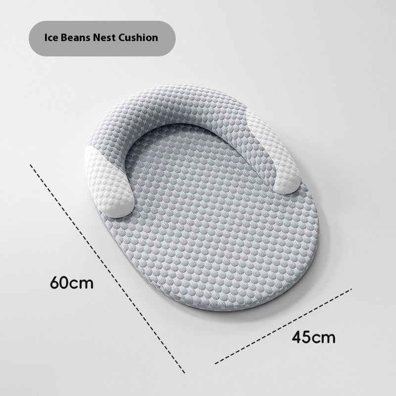 ChillNest – Cooling Pet Bed with Ice Bean Comfort
