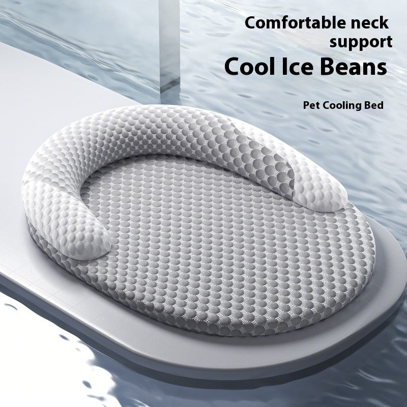 ChillNest – Cooling Pet Bed with Ice Bean Comfort