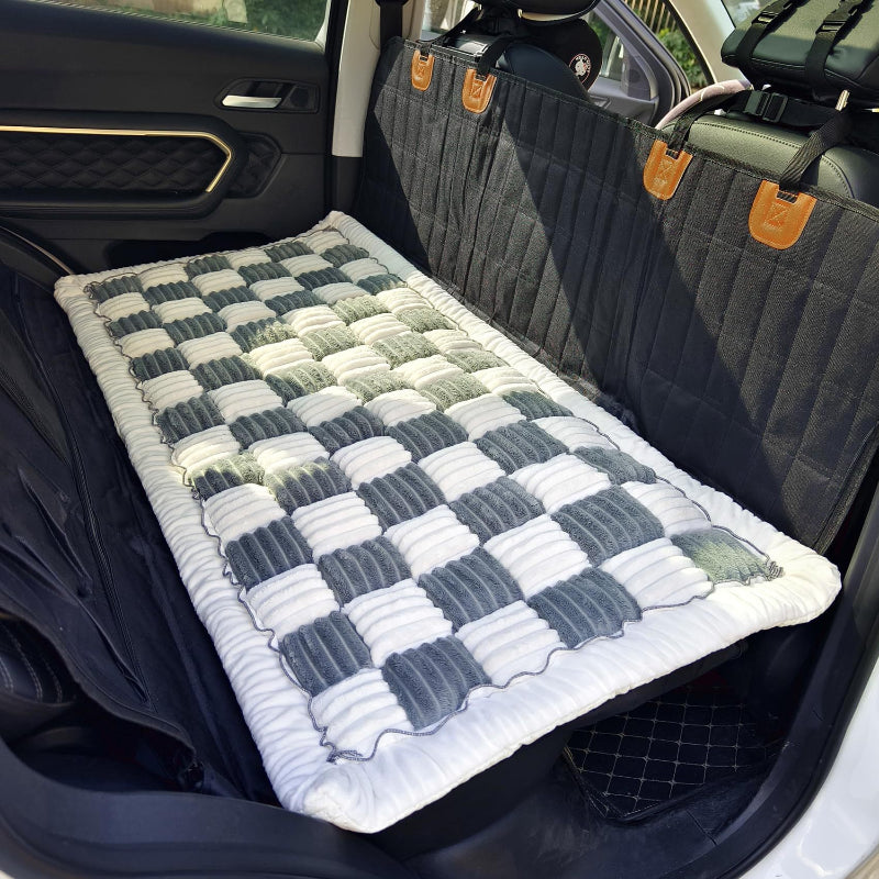 PawRide Luxe β Soft Car Backseat Mat for Dogs