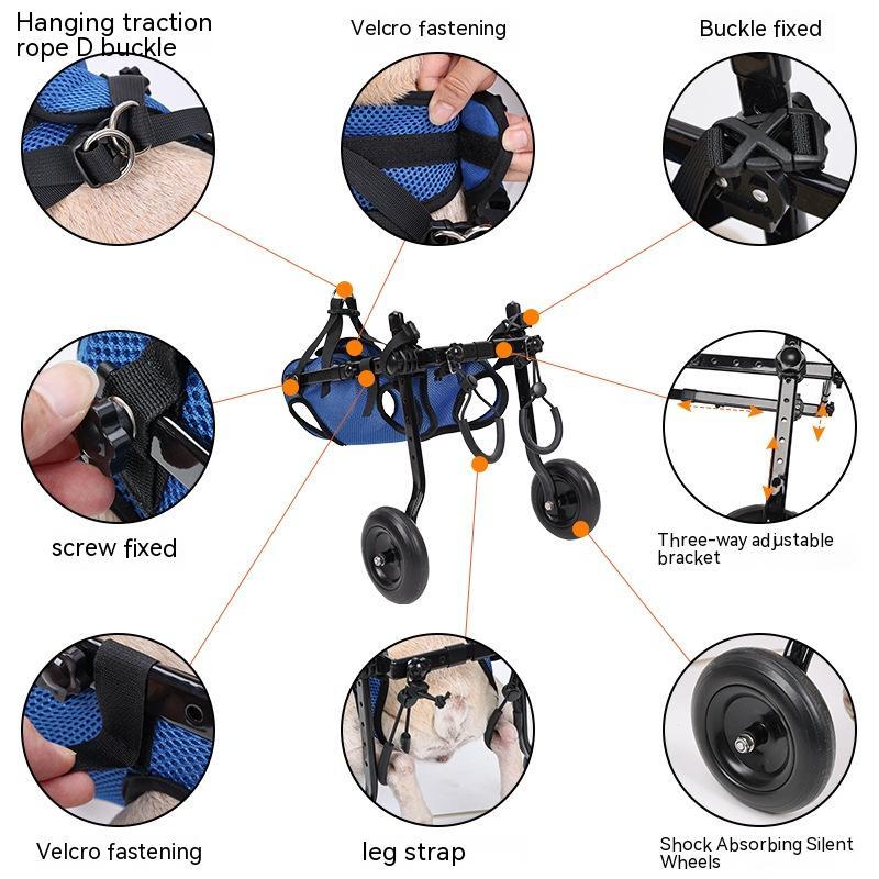 WheelieBuddy – Adjustable Rear Support Dog Wheelchair