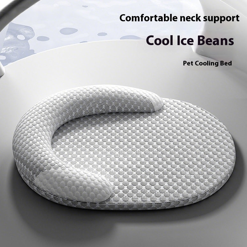 ChillNest – Cooling Pet Bed with Ice Bean Comfort
