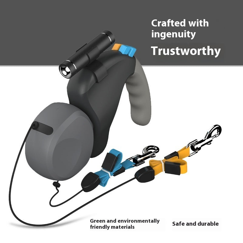 DuoWalk 360 – Retractable Leash for Two Dogs