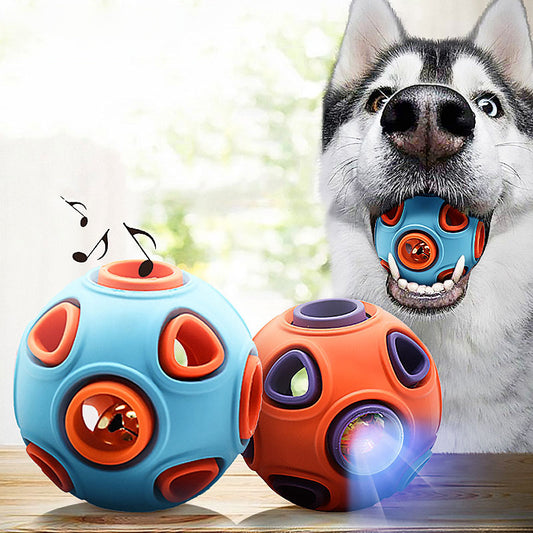 SoundSphere – Interactive Rubber Dog Toy with Light & Sound