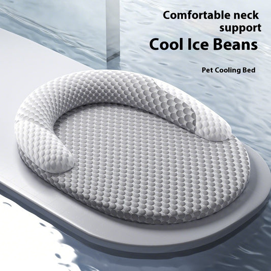 ChillNest – Cooling Pet Bed with Ice Bean Comfort