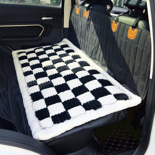 PawRide Luxe – Soft Car Backseat Mat for Dogs