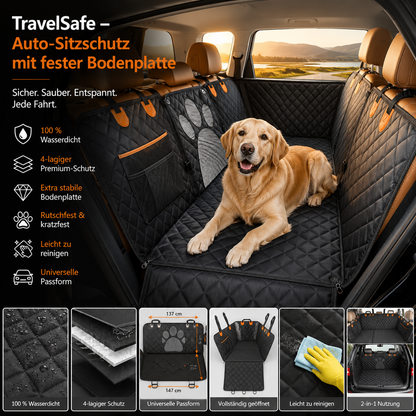 TravelSafe – Auto-Sitzschutz mit fester Bodenplatte
