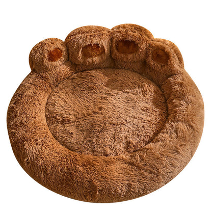 PawNest Hand-Shaped Plush Dog Bed