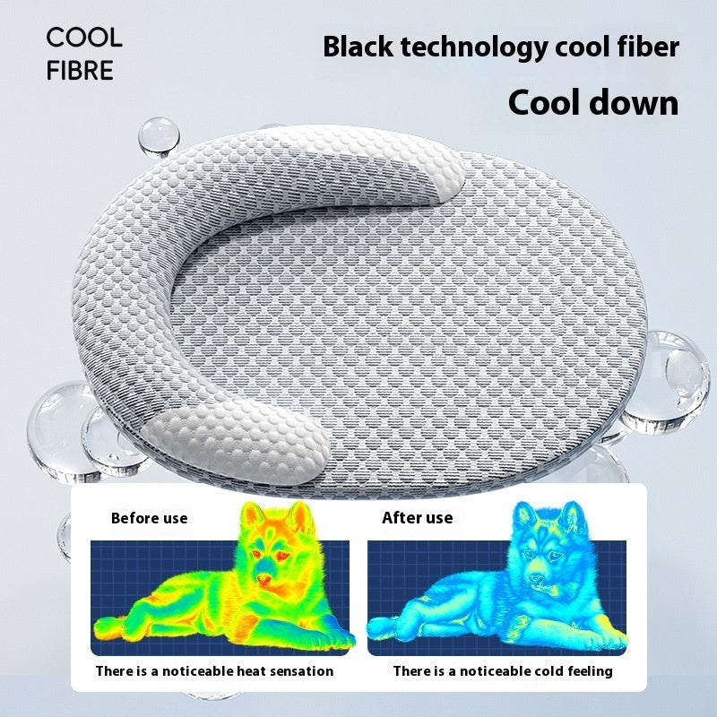 ChillNest – Cooling Pet Bed with Ice Bean Comfort