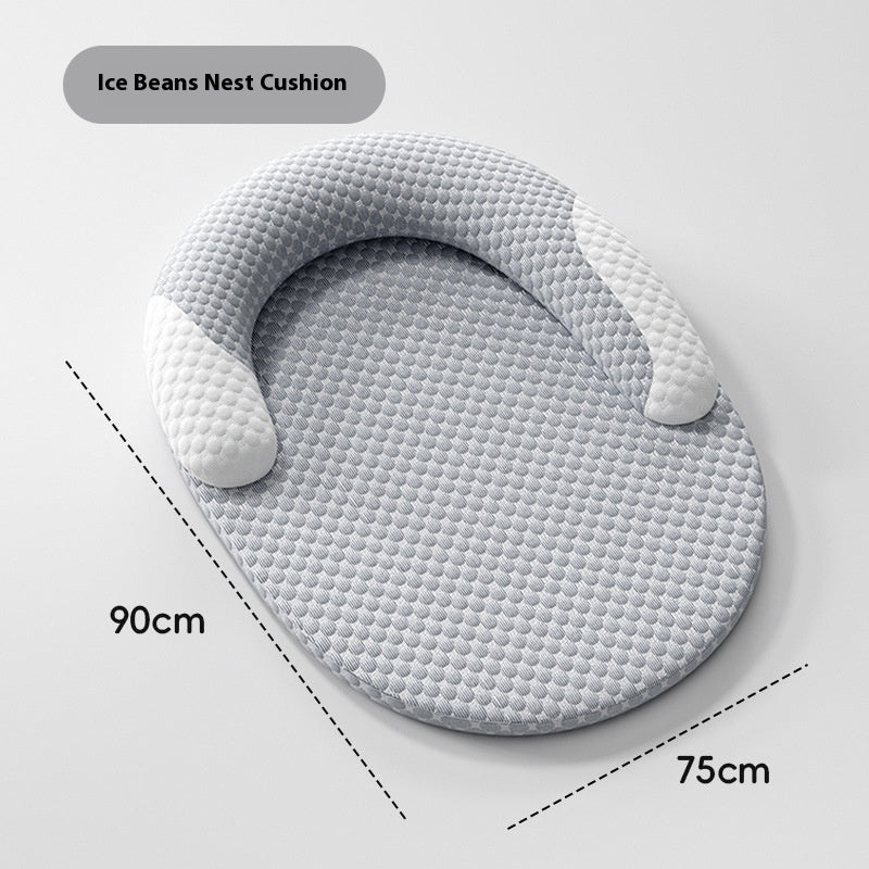 ChillNest – Cooling Pet Bed with Ice Bean Comfort