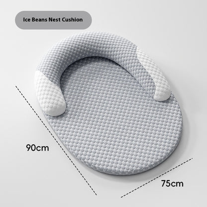 ChillNest – Cooling Pet Bed with Ice Bean Comfort
