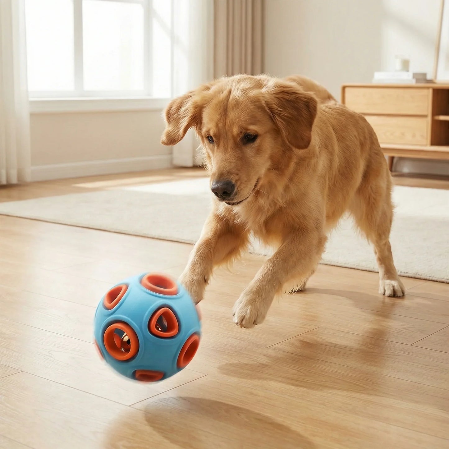 SoundSphere – Interactive Rubber Dog Toy with Light & Sound
